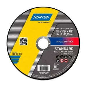 DISCO DE CORTE STANDARD 115X1,0X22MM NORTON